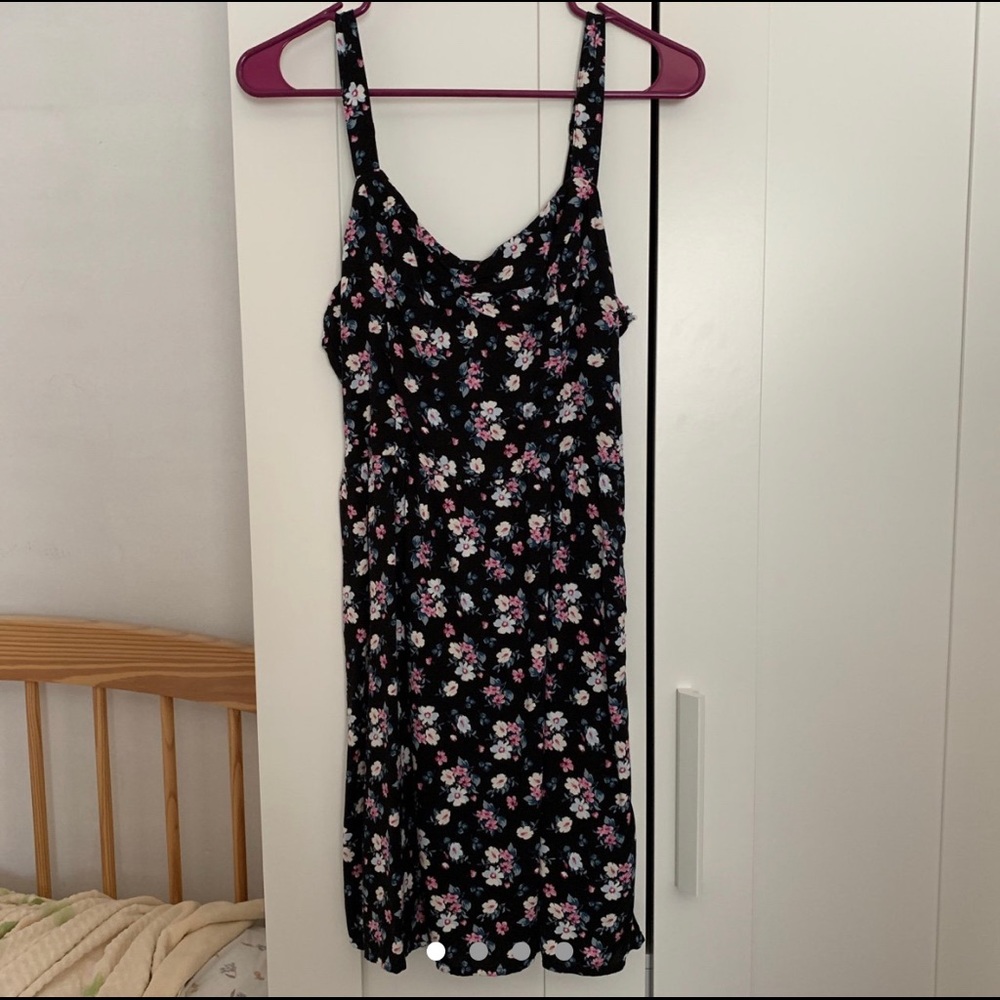 Dark Navy Hollister Flower Dress